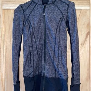 Lululemon heathered Gray & black LS hoodie